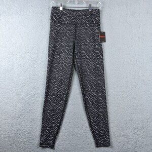 New Muscle Republic Leggings Women's Large Inspire Full Black Gray Speckled